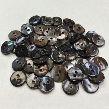 BM-113G - 11.5mm, Brown Mussel Shirt Buttons, Sold in lots of 144 pcs.